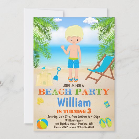 Uitnodiging voor elke verjaardag van elke dag Uitn (Voorkant)