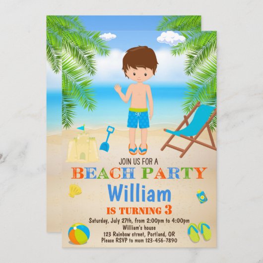 Uitnodiging voor elke verjaardag van elke dag Uitn (Voorkant / Achterkant)