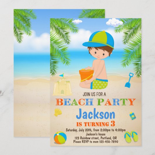 Uitnodiging voor elke verjaardag van elke dag Uitn (Voorkant / Achterkant)