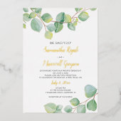 Uitnodiging voor elopement receptie, Eucalyptus (Voorkant)