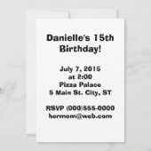 Uitnodiging voor "emoji's" (Achterkant)