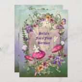 Uitnodiging voor Enchanted Woodland Fairy Forest P (Voorkant / Achterkant)