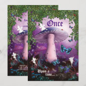 Uitnodiging voor Enchanted Woodland Fairy Forest P (Voorkant / Achterkant)