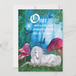 Uitnodiging voor Enchanted Woodland Unicorn Forest