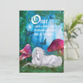 Uitnodiging voor Enchanted Woodland Unicorn Forest (Staand voorkant)