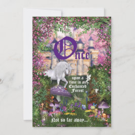 Uitnodiging voor Enchanted Woodland Unicorn Forest