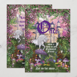 Uitnodiging voor Enchanted Woodland Unicorn Forest