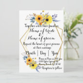 Uitnodiging voor Engelse bruiloft (Staand voorkant)