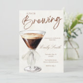 Uitnodiging voor Espresso Martini Bruidsborrel (Staand voorkant)