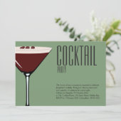 Uitnodiging voor Espresso Martini Cocktailparty (Staand voorkant)