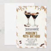 Uitnodiging voor Espresso Martini-feestje (Voorkant / Achterkant)