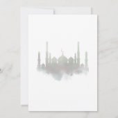 Uitnodiging voor Ethereal White Moskee Ramadan Ift (Achterkant)