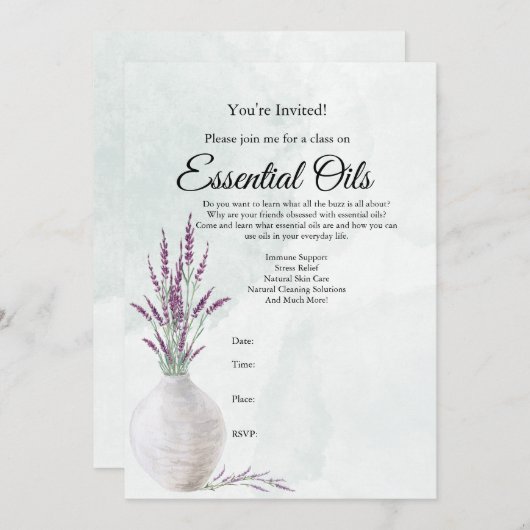 Uitnodiging voor Etherische Oliecursus (Voorkant / Achterkant)