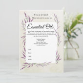 Uitnodiging voor etherische olieklas (Staand voorkant)