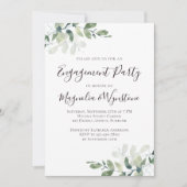 Uitnodiging voor Eucalyptus Engagement Party (Voorkant)
