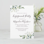 Uitnodiging voor Eucalyptus Engagement Party (Staand voorkant)