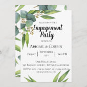 Uitnodiging voor Eucalyptus Foliage Engagement Par (Voorkant / Achterkant)