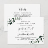 Uitnodiging voor Eucalyptus-thema bruiloftsfeest ' (Voorkant / Achterkant)