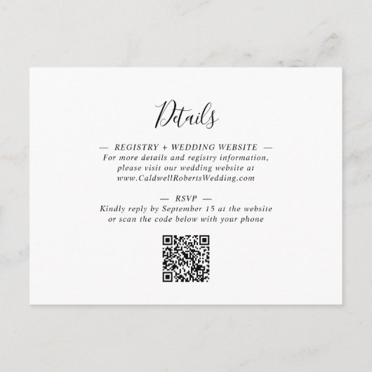 Uitnodiging voor Eucalyptus-thema bruiloftsfeest ' (Achterkant)