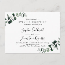 Uitnodiging voor Eucalyptus-thema bruiloftsfeest '