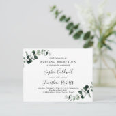 Uitnodiging voor Eucalyptus-thema bruiloftsfeest ' (Staand voorkant)