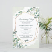 Uitnodiging voor Eucalyptus Weddenschap Jubileum (Staand voorkant)