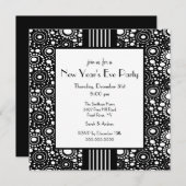 Uitnodiging voor Eve Trendy Black & White (Voorkant / Achterkant)