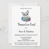 *~* Uitnodiging voor evenement met schattige Frans (Achterkant)