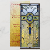 uitnodiging voor evenement van gekleurde glazen ku (Voorkant / Achterkant)