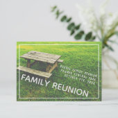 Uitnodiging voor evenementen met familiereünie (Staand voorkant)