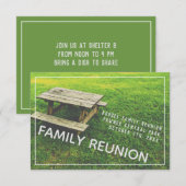 Uitnodiging voor evenementen met familiereünie (Voorkant / Achterkant)