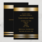 Uitnodiging voor evenementen van Black & Gold Eleg (Voorkant / Achterkant)