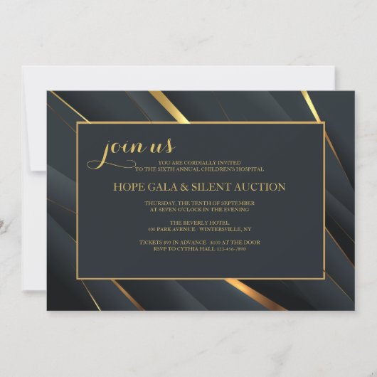 Uitnodiging voor evenementen voor Elegant Support (Voorkant)