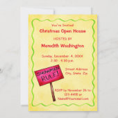 Uitnodiging voor evenementen voor kerstmis Snowman (Achterkant)