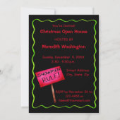 Uitnodiging voor evenementen voor kerstmis Snowman (Achterkant)