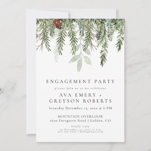 Uitnodiging voor EVERGREEN feestdagen (Voorkant)