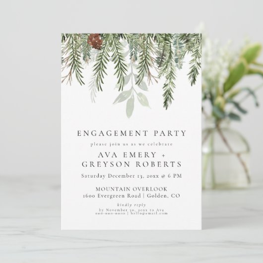 Uitnodiging voor EVERGREEN feestdagen (Staand voorkant)