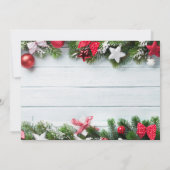 Uitnodiging voor Evergreen-kerstfeestdagen (Achterkant)