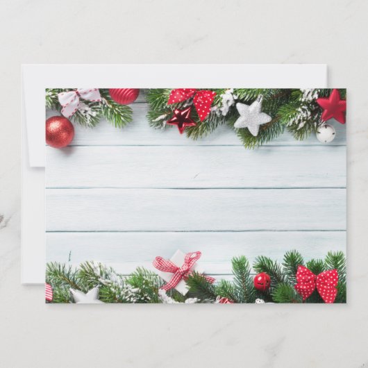 Uitnodiging voor Evergreen-kerstfeestdagen (Achterkant)