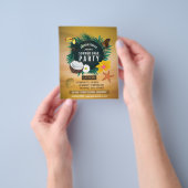 Uitnodiging voor exotisch tropisch strand afstudee flyer (Hand)