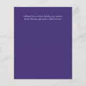 Uitnodiging voor exotische pauwenveer bruiloft op  (Achterkant)