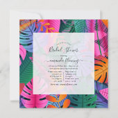 Uitnodiging voor externe tropische virtuele douche (Voorkant)