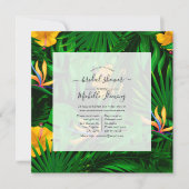 Uitnodiging voor externe tropische virtuele douche (Voorkant)