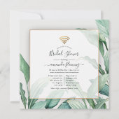 Uitnodiging voor externe tropische virtuele douche (Voorkant)