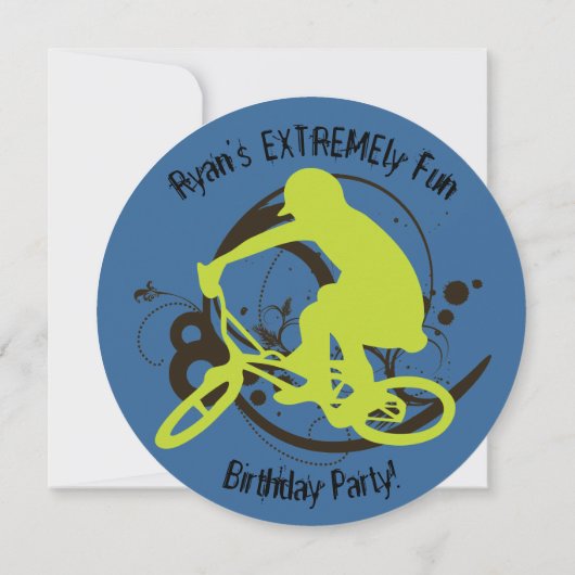 Uitnodiging voor extreme wandelende verjaardag (Achterkant)