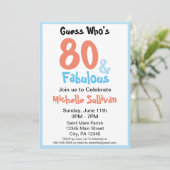 Uitnodiging voor Fabulous Birthday Party (Staand voorkant)