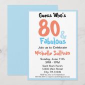 Uitnodiging voor Fabulous Birthday Party (Voorkant / Achterkant)