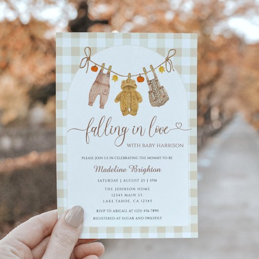 Uitnodiging voor Falling In Love Baby Shower