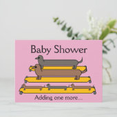 Uitnodiging voor familie van skateboard dachshund (Staand voorkant)