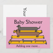 Uitnodiging voor familie van skateboard dachshund (Voorkant / Achterkant)